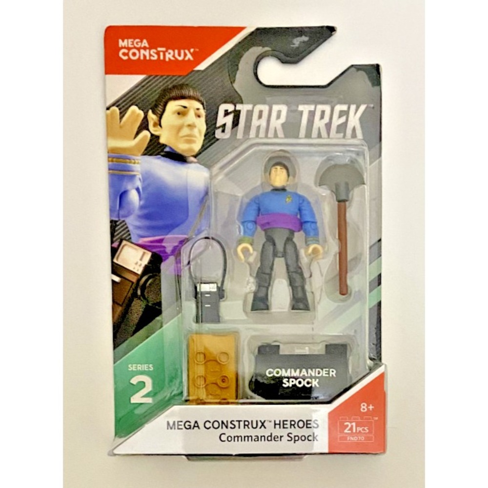 Star Trek‎ COMMANDER SPOCK 2 Inch Mega Construx Heroes 2017 Figure